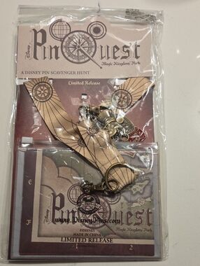 Disney Adventure Awaits Pin Quest Kit With Map, Lanyard, And Decoder Medal